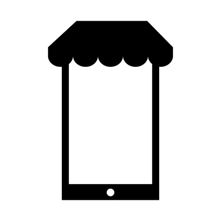 smartphone with parasol icon vector illustration designのイラスト素材