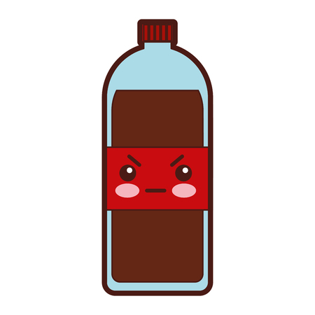 soda bottle kawaii character vector illustration designのイラスト素材
