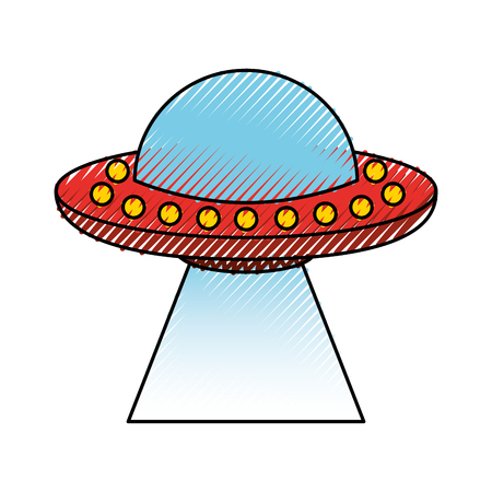 unidentified flying object icon vector illustration designのイラスト素材