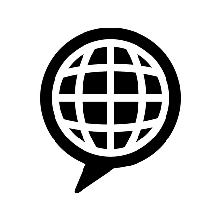 speech bubble message with planet vector illustration designのイラスト素材