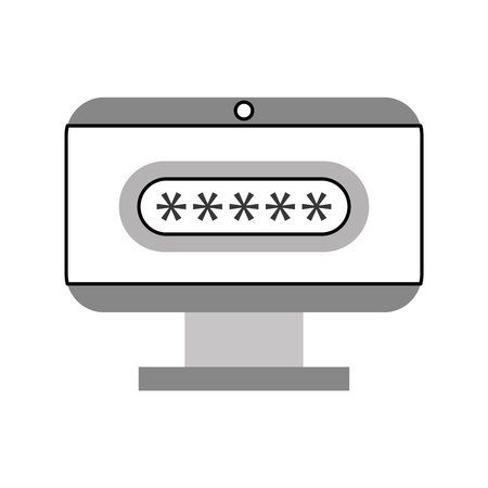 monitor computer isolated icon vector illustration designのイラスト素材