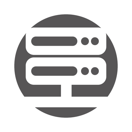 server data center icon vector illustration designのイラスト素材