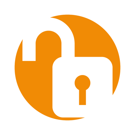 safe secure padlock icon vector illustration designのイラスト素材