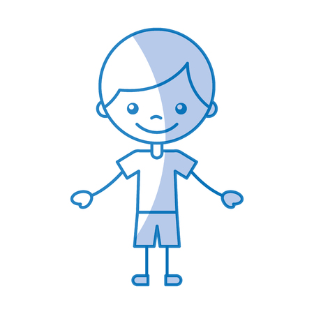 cute boy character icon vector illustration designのイラスト素材