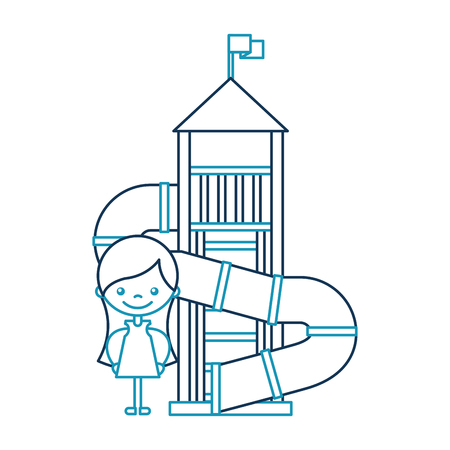 cute girl in childish games character icon vector illustration designのイラスト素材