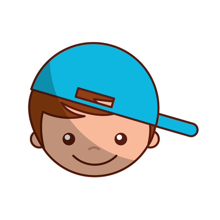 cute boy character icon vector illustration designのイラスト素材
