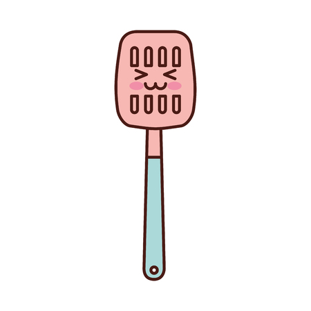 Kitchen spatula tool kawaii character vector illustration design.のイラスト素材