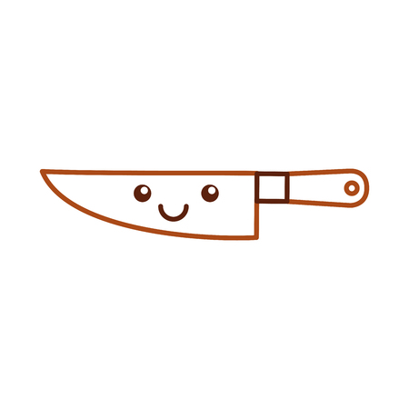 Kitchen knife cutlery kawaii character vector illustration design.のイラスト素材
