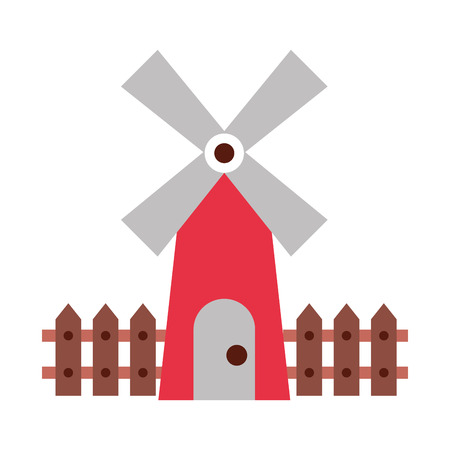 farm windmill isolated icon vector illustration designのイラスト素材