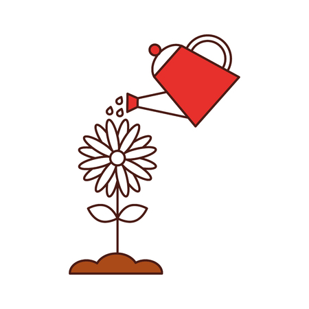 farming sprinkler with flower vector illustration designのイラスト素材