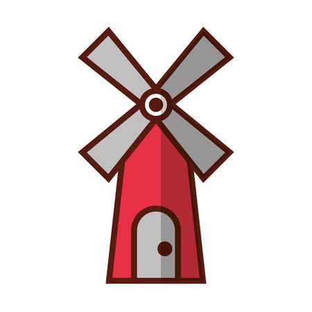 farm windmill isolated icon vector illustration designのイラスト素材