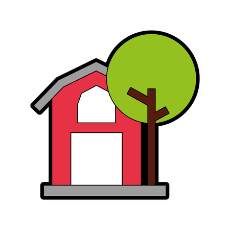 farm stable building icon vector illustration designのイラスト素材