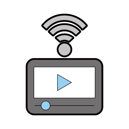 Tablet internet connection icon vector illustration design graphicのイラスト素材