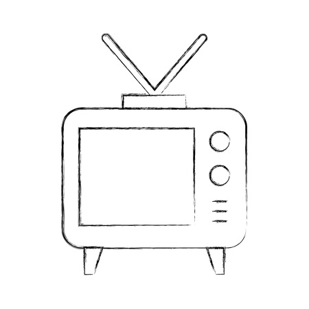 Big old television icon vector illustration design fuzzyのイラスト素材
