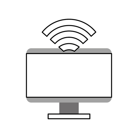 Computer internet news icon vector illustration design graphicのイラスト素材