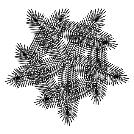 tropical leafs decorative frame vector illustration designのイラスト素材