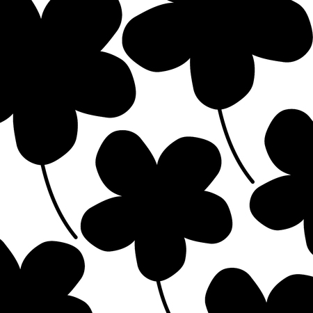 tropical flower pattern background vector illustration designのイラスト素材