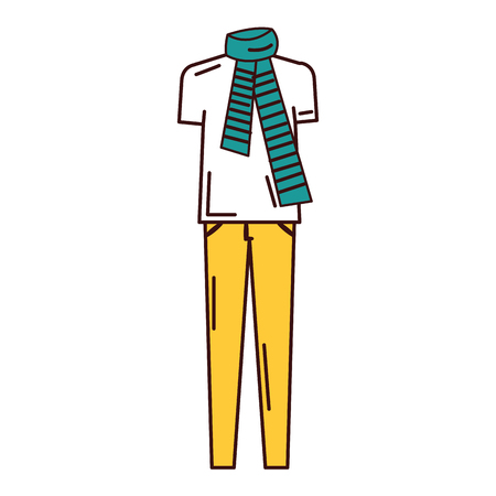 Casual and youth male clothing vector illustration designのイラスト素材