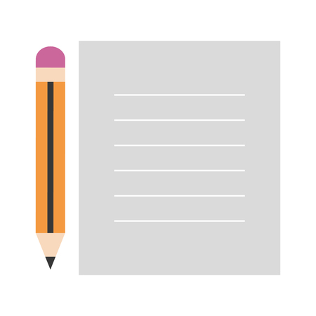 document with pencil isolated iconvector illustration designのイラスト素材
