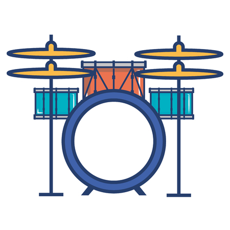 battery drums musical instrument vector illustration designの写真素材