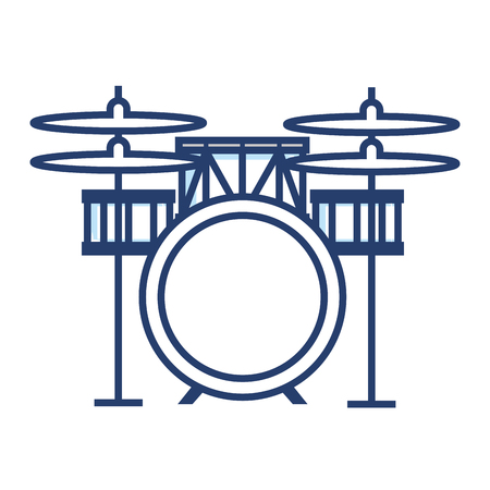 battery drums musical instrument vector illustration designのイラスト素材