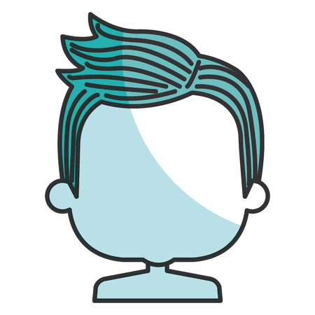 cute boy shirtless avatar character vector illustration designのイラスト素材