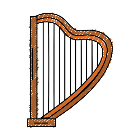 harp musical instrument icon vector illustration designのイラスト素材