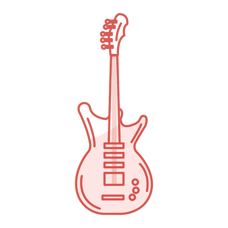 electric guitar instrument isolated icon vector illustration designのイラスト素材