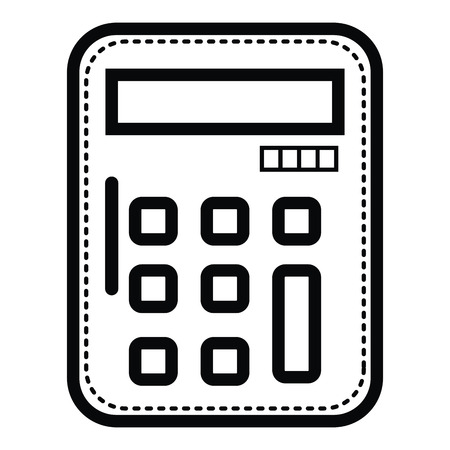 calculator math isolated icon vector illustration designのイラスト素材