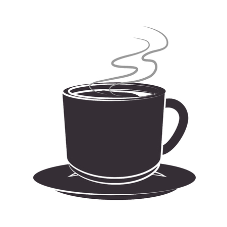 coffee mug icon over white background vector illustrationのイラスト素材