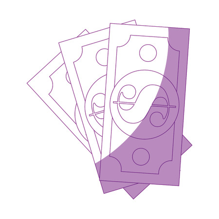 money bills icon over white background vector illustrationのイラスト素材