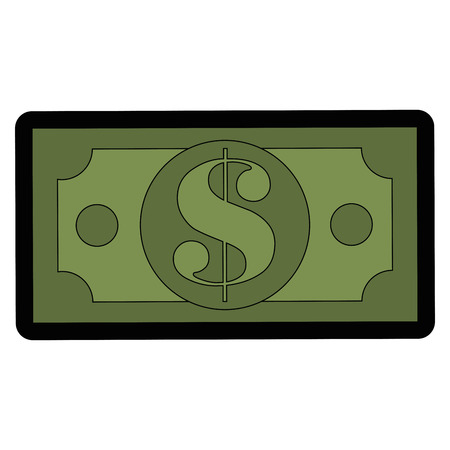 money bill  icon over white background colorful design vector illustrationのイラスト素材