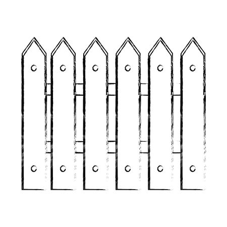 wooden fence icon over white background vector illustrationのイラスト素材