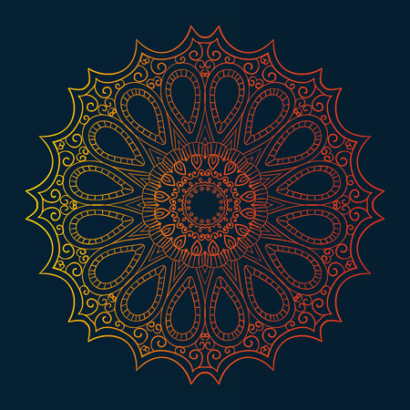 Beautiful mandala desing flower design indian vector iconのイラスト素材
