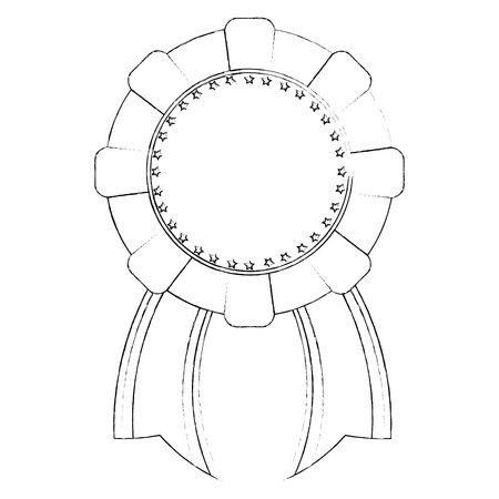 Award ribbon isolated icon vector illustration graphic designのイラスト素材