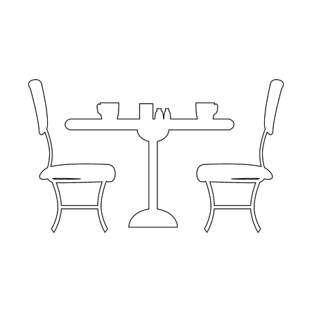 Desk with chairs restaurant icon vector illustration graphic designのイラスト素材