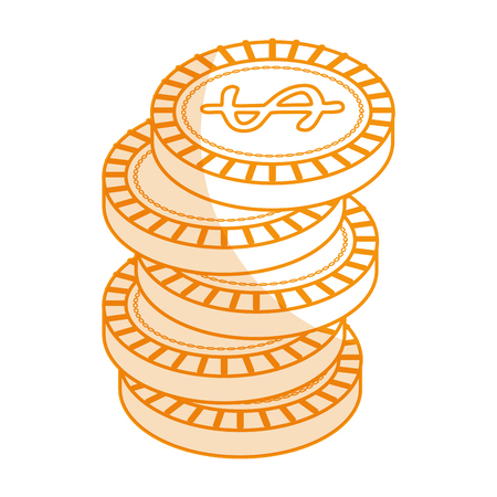 coin money isolated icon vector illustration designのイラスト素材