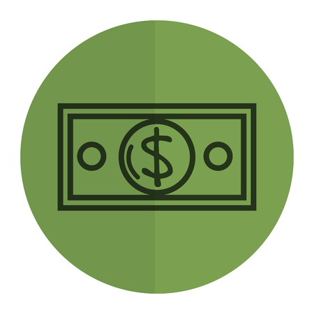 bill dollar isolated icon vector illustration designのイラスト素材