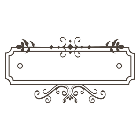 Elegant Victorian style frame vector illustration designのイラスト素材