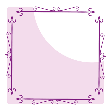Elegant Victorian style frame vector illustration designのイラスト素材
