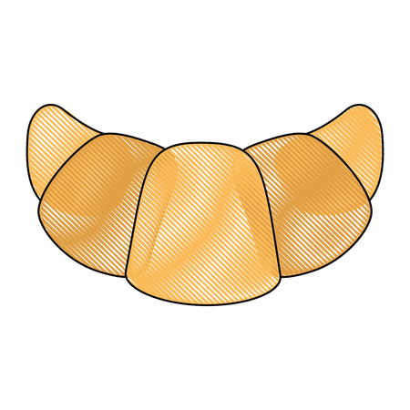 croissant icon over white background vector illustrationのイラスト素材