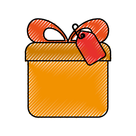 giftbox present isolated icon vector illustration designのイラスト素材
