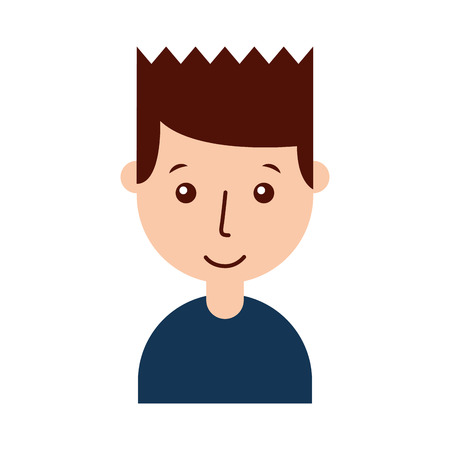 young man avatar character vector illustration designのイラスト素材