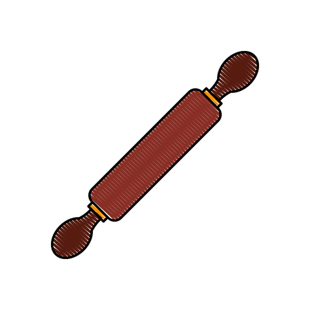 kitchen wooden roller icon vector illustration designのイラスト素材