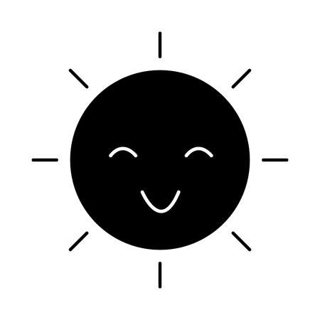 sun character isolated icon vector illustration designのイラスト素材