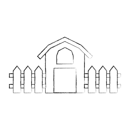 farm stable building icon vector illustration designのイラスト素材
