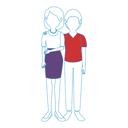mother son cartoon icon vector illustration graphic designのイラスト素材