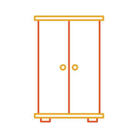 wooden closet isolated icon vector illustration designのイラスト素材
