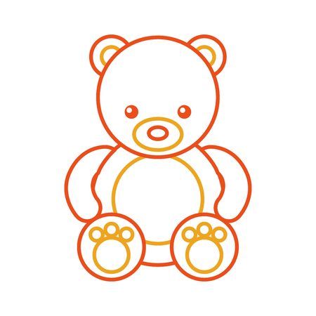 cute bear teddy icon vector illustration designのイラスト素材