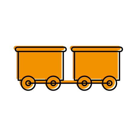 Train wagon toy isolated icon vector illustration designのイラスト素材